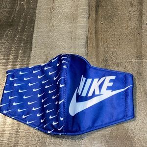 Adult Nike logo face mask blue/white